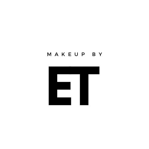 Logo design featuring the text 'MAKEUP BY ET' in a modern font.