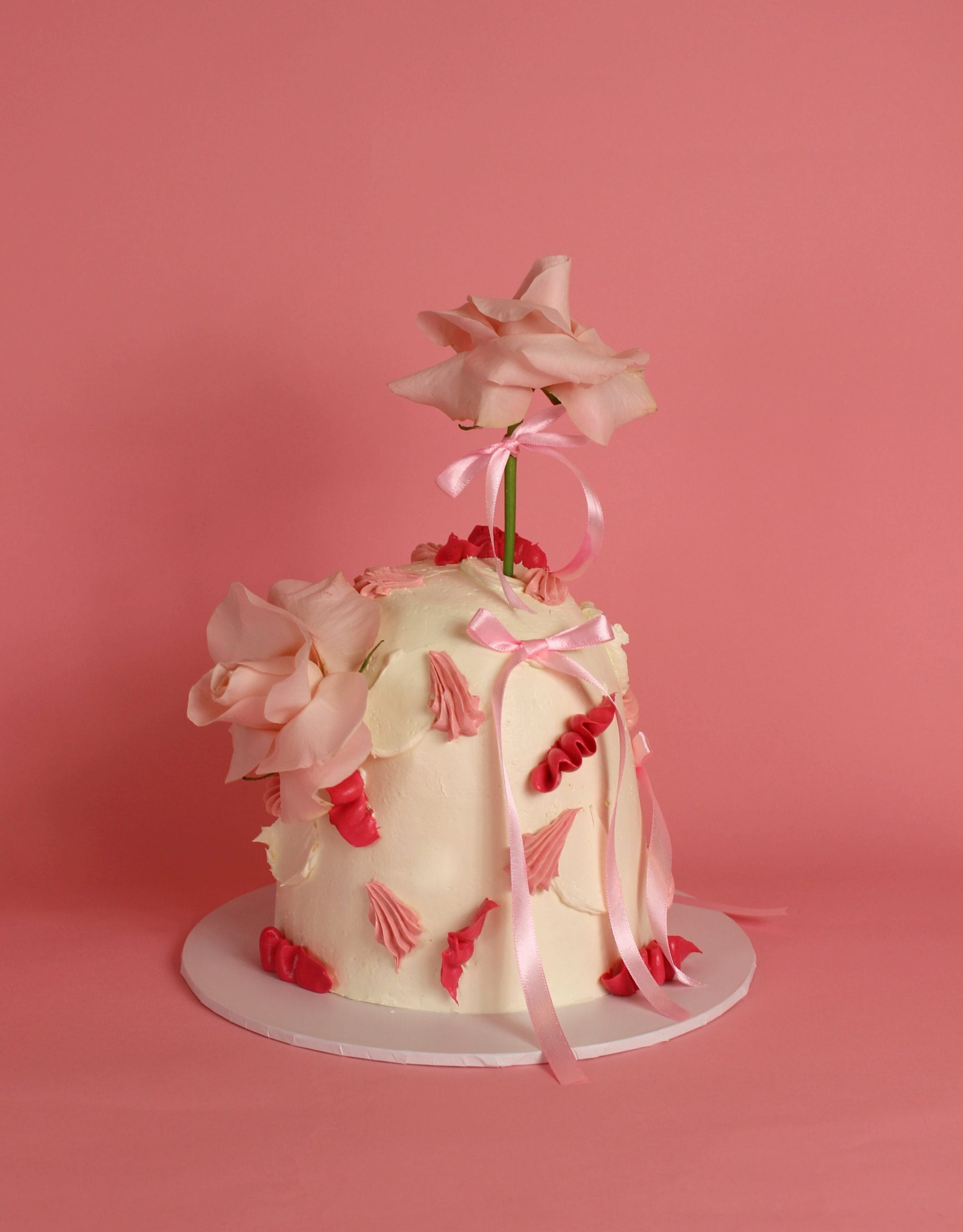 celebration cake, birthday cake, floral cake, dome shape cake, buttercream cake