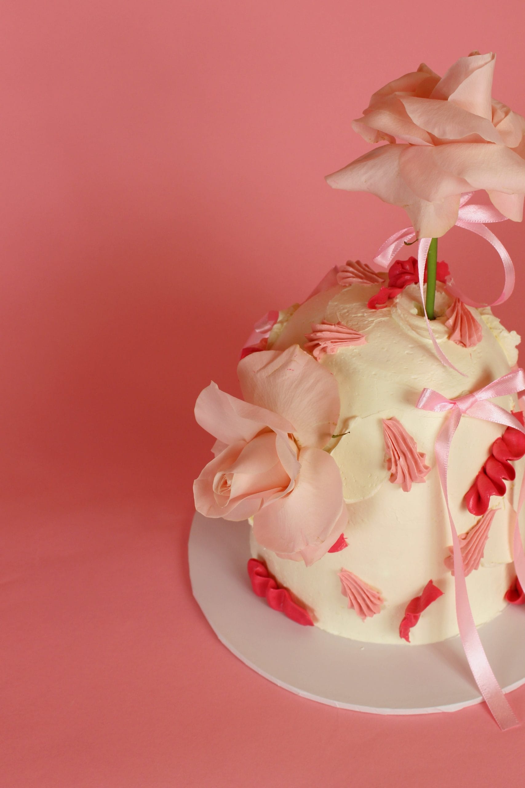 celebration cake, birthday cake, floral cake, dome shape cake, buttercream cake