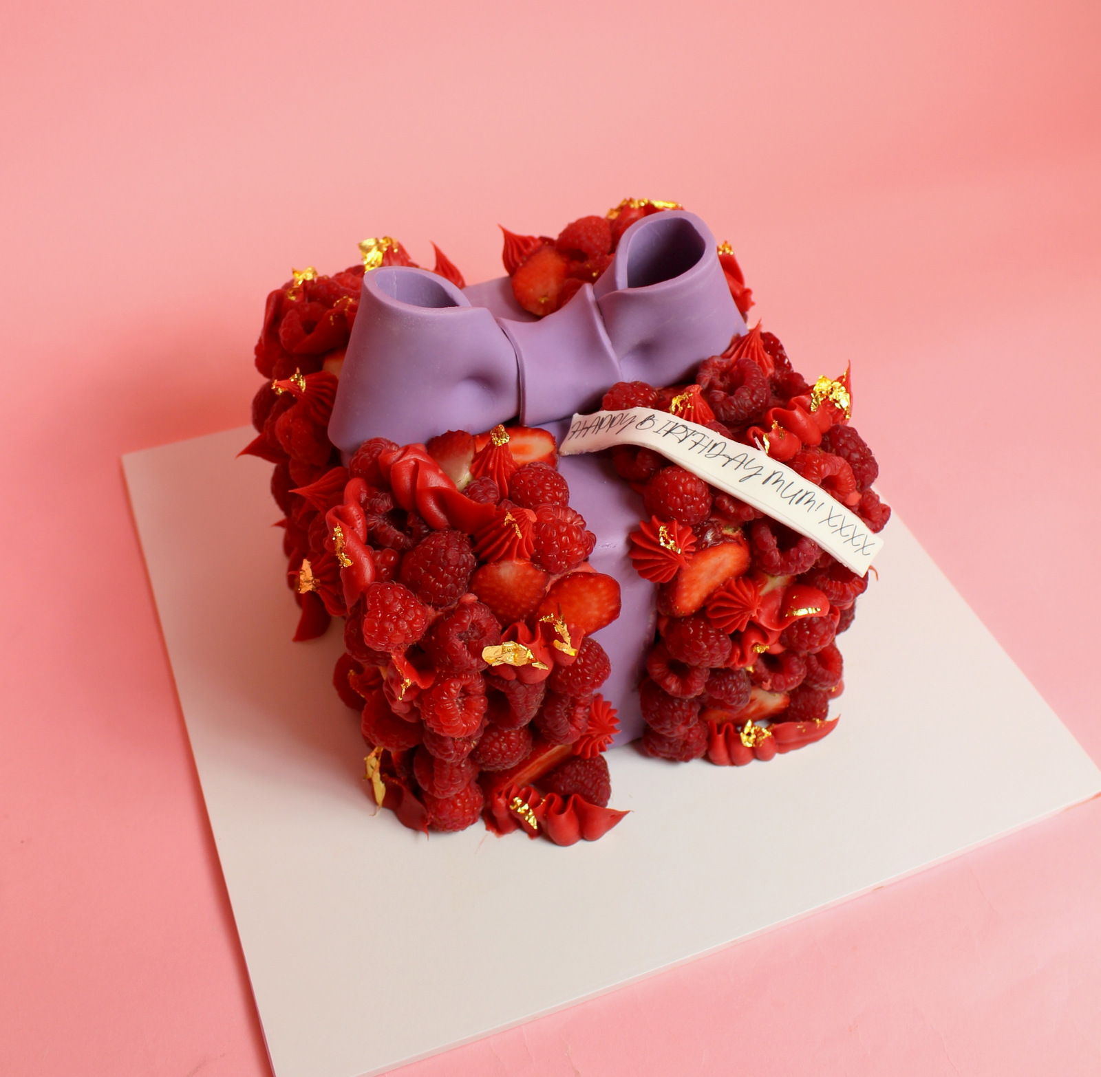 berry cake, bow cake, birthdaycake luxe cake